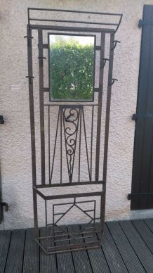 Portemanteau art déco en fer forgé