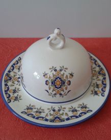 Beurrier / confiturier en porcelaine.