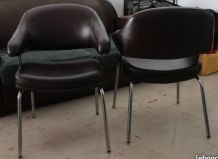 Paire de fauteuils, chaises type "Eero Saarinen"