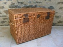 Malle rotin osier doublée