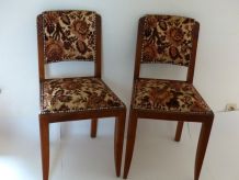 Paire de chaises vintage année 40