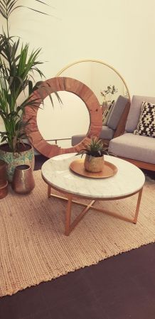 Table basse en Marbre blanc 