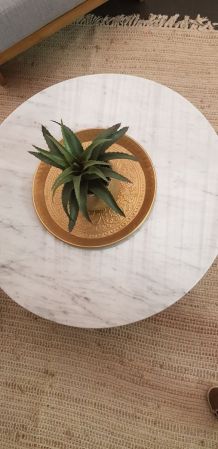 Table basse en Marbre blanc 