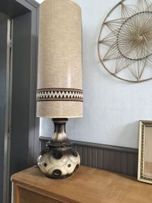 Grande lampe vintage pied céramique,hauteur + 1m