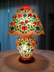 Lampe cuir de chameau, Pakistan, vintage