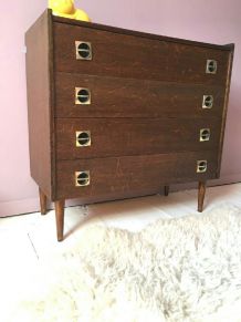 Commode vintage scandinave pieds fuseaux 