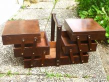 travailleuse en  bois , vintage