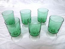 lot de 6 verres à pieds,  vintage