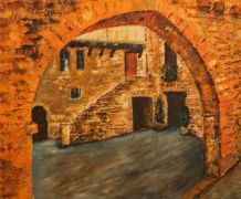 Tabeau-Peinture à l'huile - Original - Sarlat La Caneda