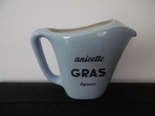 Pichet Vintage de Bistrot Anisette GRAS Liqueur en céramique