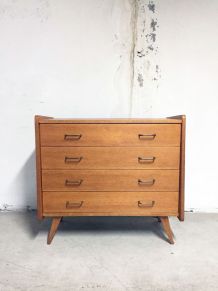 Commode scandi pieds compas 1960