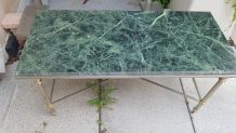 Table basse en marbre vert des alpes