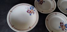 5 Assiettes plates et plat Moulin des Loups 