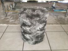 Pouf coffre moumoute années 70