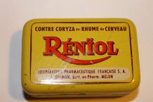Ancienne boite de médicament métal Rénïol