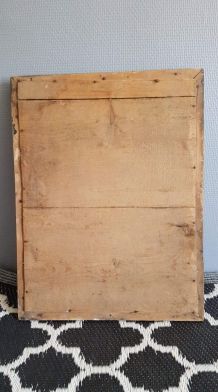 miroir au mercure cadre bois et stuc dans son jus début XXe