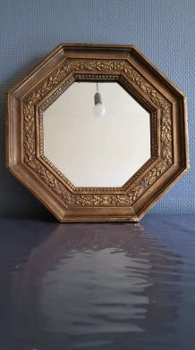 miroir ancien hexagonal très bon état