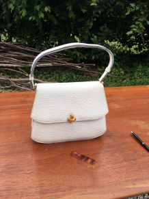 Sac femme vintage cuir blanc