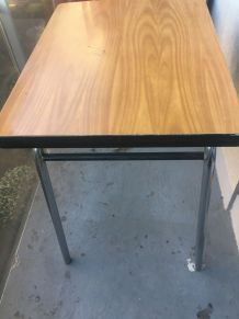 Table en formica vintage marron dans son jus