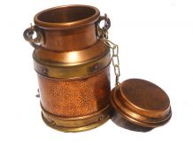 bidon  cuivre et laiton , vintage