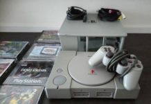 Console de jeux vidéo Sony Ps1 +1 manette + 7 jeux + rack