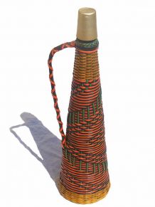 bouteille   ancienne scoubidou, vintage