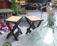 Paire de tabourets pliants dlg Cesca de M. Breuer