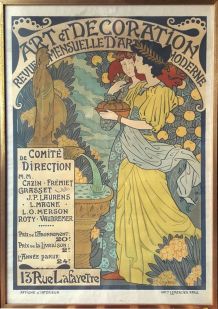 Affiche ancienne publicitaire : Art et décoration