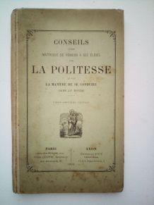 Livre 1894 conseils sur la politesse et manière de se condui