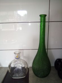 Grand Vase en verre vert