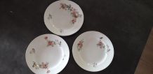 Lot de 3 assiettes Sarreguemines