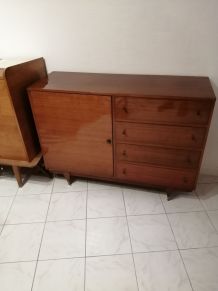 Belle commode 4 tiroirs et porte vintage