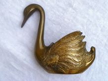 cygne en laiton ,  vintage