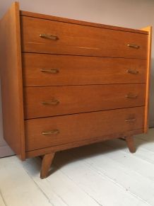 Commode vintage scandinave pieds compas 