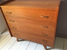 Commode vintage scandinave pieds compas 