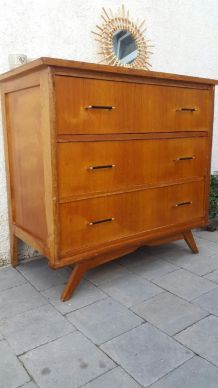 Commode vintage scandinave pieds compas 