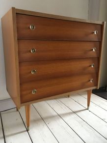 Commode vintage scandinave pieds fuseaux 