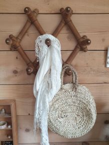 Porte manteaux mural pliable en bois 