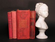 Lot de 4 Livres Français et Italien Anciens Rouges 1900