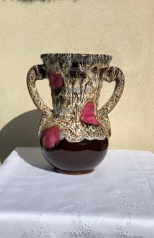 Vase style Vallauris céramique émaillée - Vintage