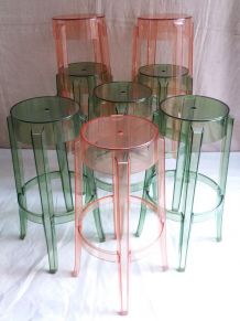 SUITE DE 8 TABOURETS SIGNE STARCK BY KARTELL