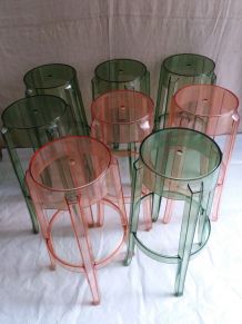 SUITE DE 8 TABOURETS SIGNE STARCK BY KARTELL