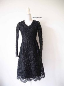 Robe chic de soirée en résille et tulle vintage 50's 60's