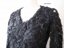 Robe chic de soirée en résille et tulle vintage 50's 60's