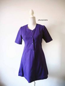 Mini robe violette Mod GoGo Twiggy sixties vintage 60's