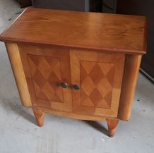 petit meuble 40s marqueterie ok trace sur plateau h 57x61x33