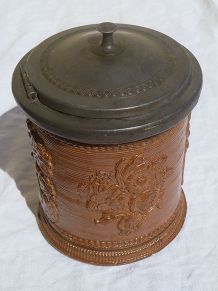 pot  a tabac  ancien en grès