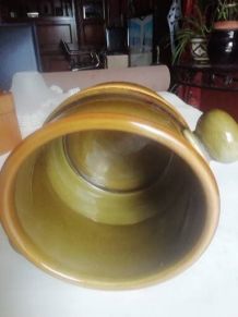 pot céramique vert dégradé marron