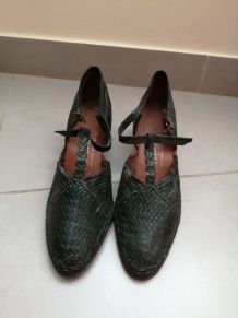 Chaussures d'époque années 70 fabriquée en France