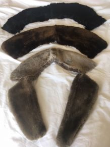 3 cols fourrure véritable